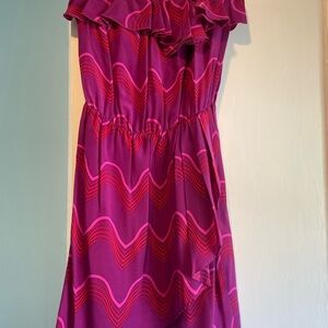 Amanda Uprichard Purple and Red Dress